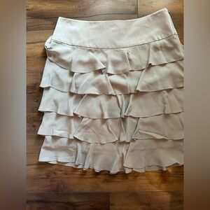 Talbots 100% Silk Gray Ruffle Skirt – Size 8